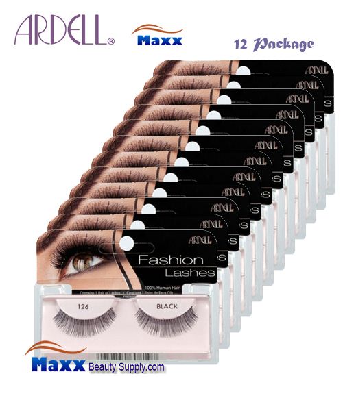 12 Package - Ardell Fashion Lashes Eye Lashes 126 - Black